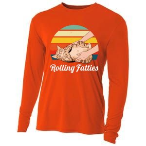 Funny Rolling Fatties Cat Lover Pet Owner Cat Gift Cooling Performance Long Sleeve Crew