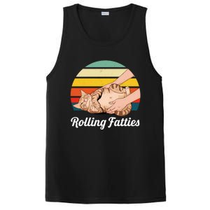 Funny Rolling Fatties Cat Lover Pet Owner Cat Gift PosiCharge Competitor Tank