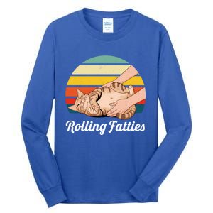 Funny Rolling Fatties Cat Lover Pet Owner Cat Gift Tall Long Sleeve T-Shirt