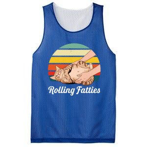 Funny Rolling Fatties Cat Lover Pet Owner Cat Gift Mesh Reversible Basketball Jersey Tank