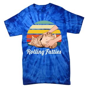 Funny Rolling Fatties Cat Lover Pet Owner Cat Gift Tie-Dye T-Shirt