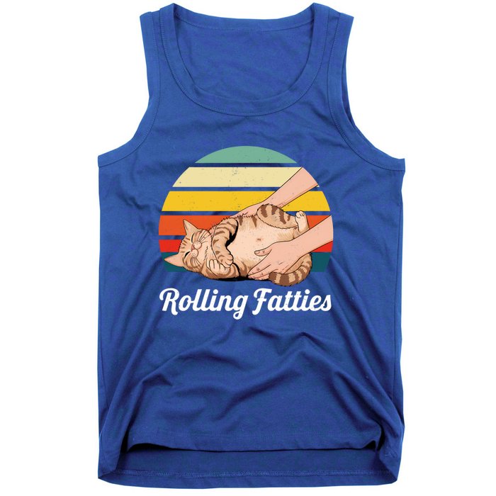 Funny Rolling Fatties Cat Lover Pet Owner Cat Gift Tank Top