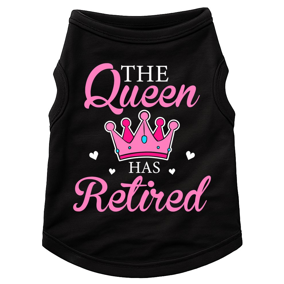 Funny Retirement Floral The Queen Has Retired Doggie Tank
