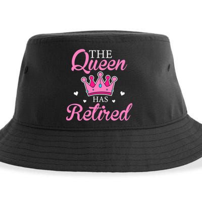Funny Retirement Floral The Queen Has Retired Sustainable Bucket Hat