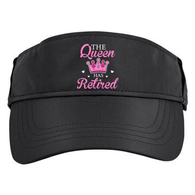 Funny Retirement Floral The Queen Has Retired Adult Drive Performance Visor