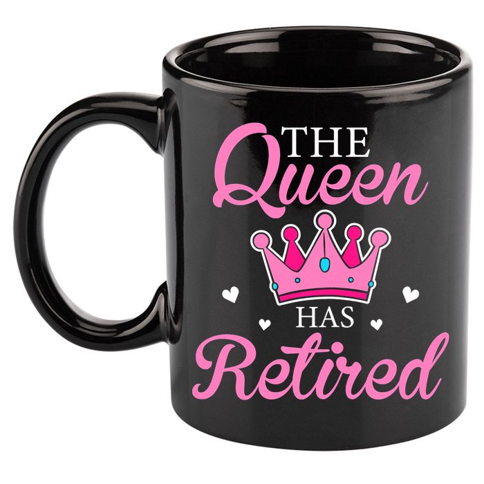 Funny Retirement Floral The Queen Has Retired 11oz C Handle Ceramic Mug