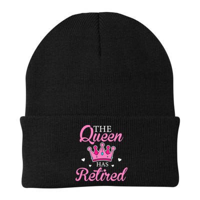 Funny Retirement Floral The Queen Has Retired Beanie