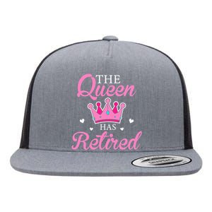 Funny Retirement Floral The Queen Has Retired Flat Bill Trucker Hat