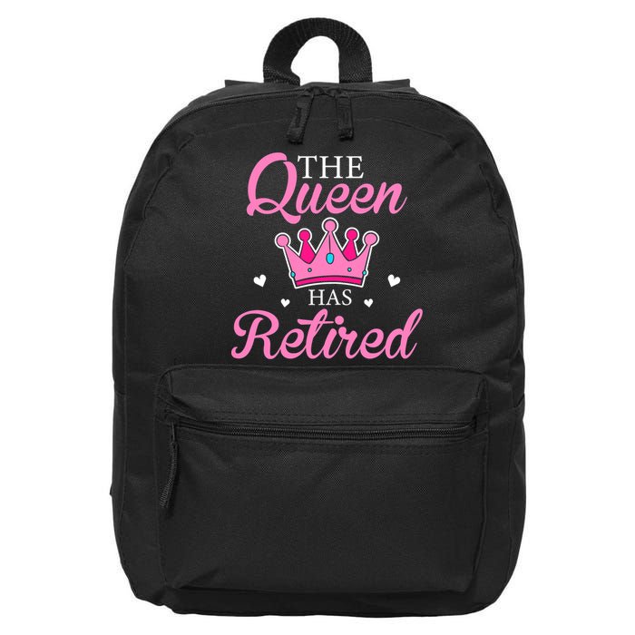 Funny Retirement Floral The Queen Has Retired 16 in Basic Backpack