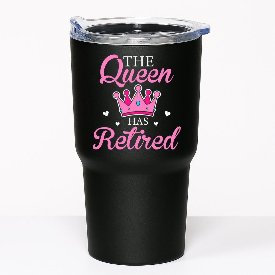 Funny Retirement Floral The Queen Has Retired Tumbler
