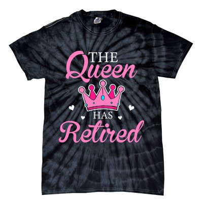 Funny Retirement Floral The Queen Has Retired Tie-Dye T-Shirt