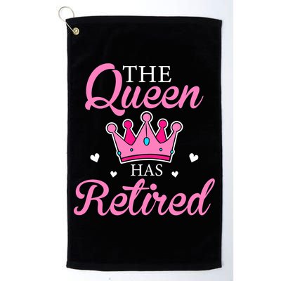 Funny Retirement Floral The Queen Has Retired Golf Towel