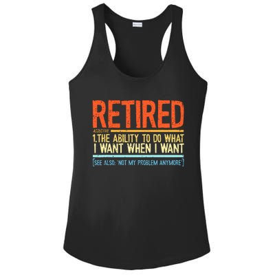 Funny Retired Funny Grandpa Funny Grandma Ladies PosiCharge Competitor Racerback Tank