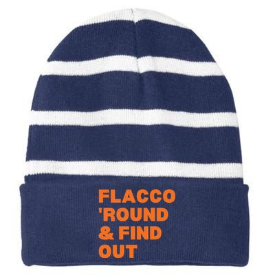 Flacco Round & Find Out Striped Beanie with Solid Band