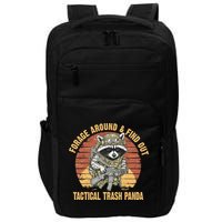 Funny Raccoon Forage Around & Find Out Tactical Trash Panda Impact Tech Backpack