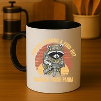 Funny Raccoon Forage Around & Find Out Tactical Trash Panda Mug