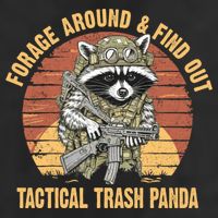 Funny Raccoon Forage Around & Find Out Tactical Trash Panda Microfiber Hand Towel