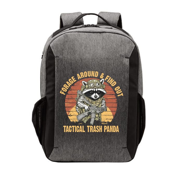 Funny Raccoon Forage Around & Find Out Tactical Trash Panda Vector Backpack