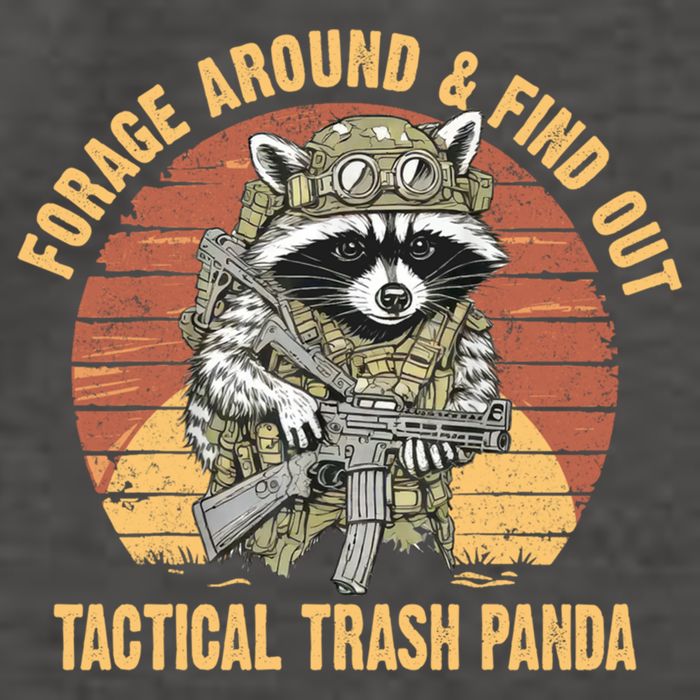 Funny Raccoon Forage Around & Find Out Tactical Trash Panda Vector Backpack