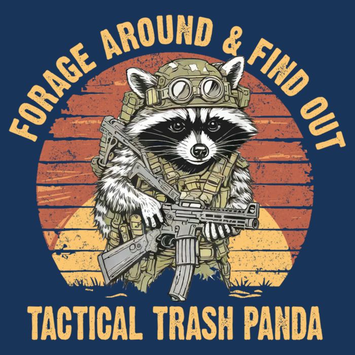 Funny Raccoon Forage Around & Find Out Tactical Trash Panda Infant Baby Jersey Bodysuit