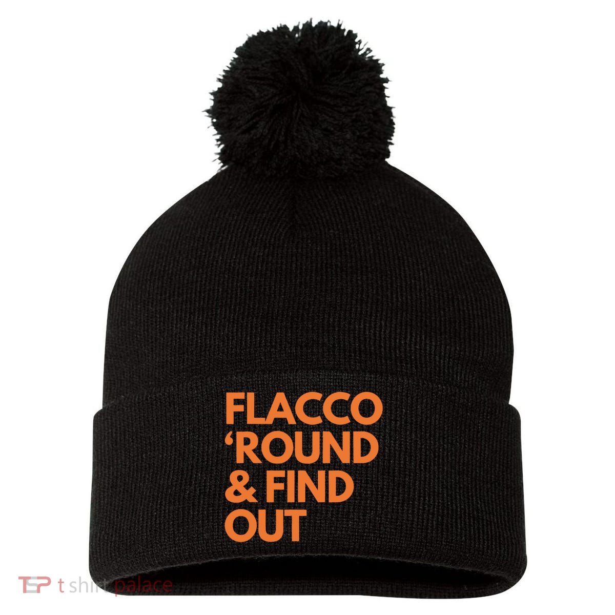 Flacco Round & Find Out Pom Pom 12in Knit Beanie