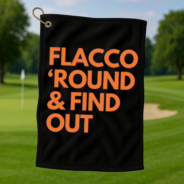 Flacco Round & Find Out Golf Towel