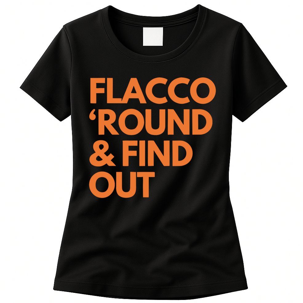 Flacco Round & Find Out Womens T-Shirt