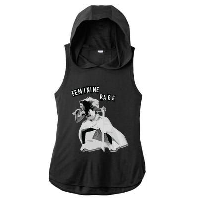 Feminine Rage Ladies PosiCharge Tri-Blend Wicking Draft Hoodie Tank