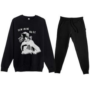 Feminine Rage Premium Crewneck Sweatsuit Set