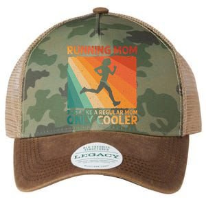 Funny Running For Wo Mom Marathoner Runner Coach Racing  Legacy Tie Dye Trucker Hat