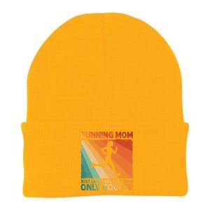 Funny Running For Wo Mom Marathoner Runner Coach Racing  Knit Cap Winter Beanie