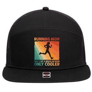 Funny Running For Wo Mom Marathoner Runner Coach Racing  7 Panel Mesh Trucker Snapback Hat