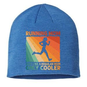 Funny Running For Wo Mom Marathoner Runner Coach Racing  Sustainable Beanie