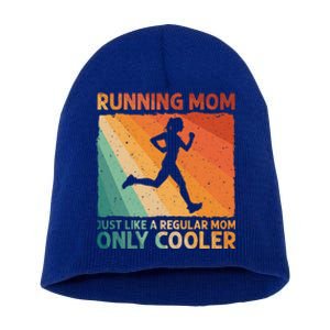 Funny Running For Wo Mom Marathoner Runner Coach Racing  Short Acrylic Beanie