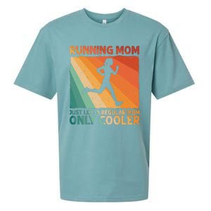 Funny Running For Wo Mom Marathoner Runner Coach Racing  Sueded Cloud Jersey T-Shirt