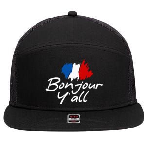 France Roots French Lover Bonjour YAll 7 Panel Mesh Trucker Snapback Hat