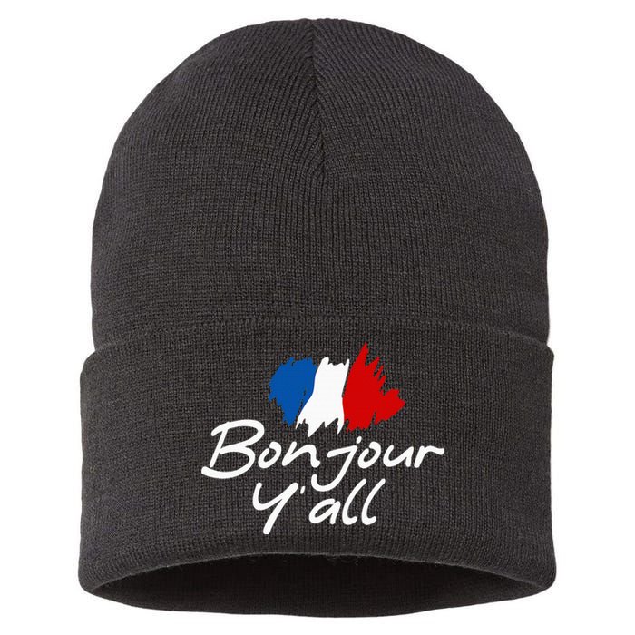 France Roots French Lover Bonjour YAll Sustainable Knit Beanie