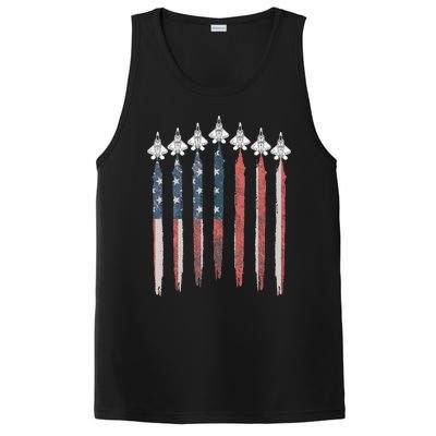 F22 Raptor Fighter Jet Usa Flag Airplane F22 4th Of July PosiCharge Competitor Tank