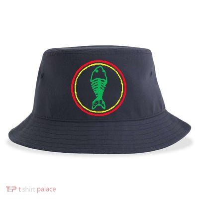 Fishbone Retro Fishing Lover Sustainable Bucket Hat