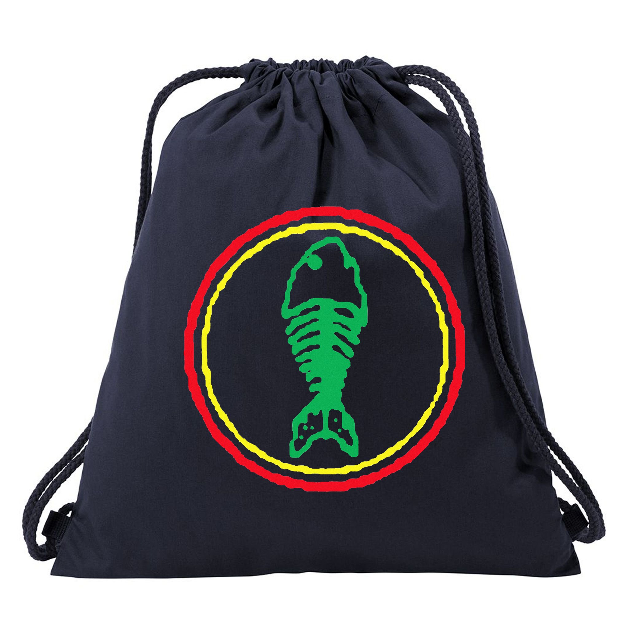 Fishbone Retro Fishing Lover Drawstring Bag