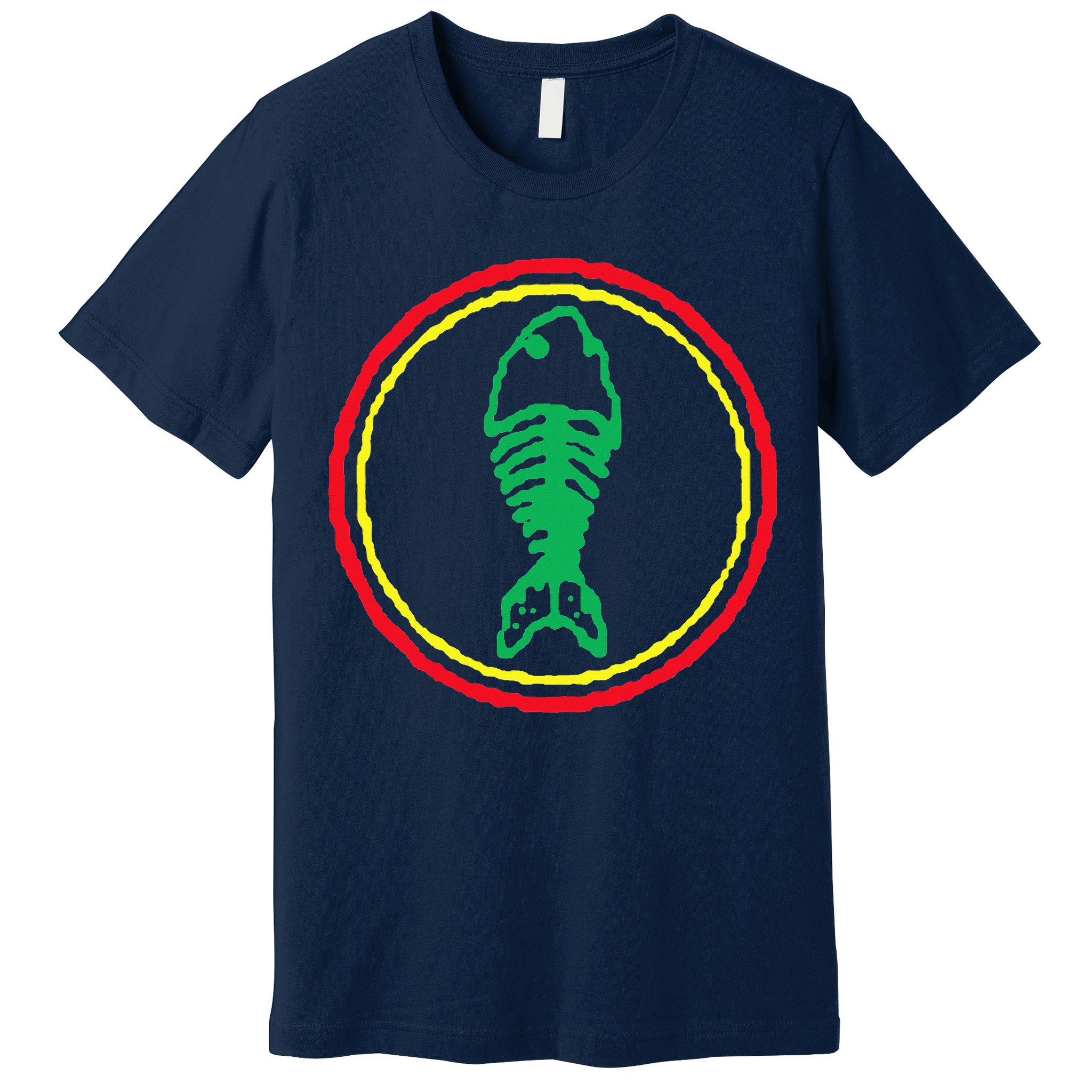 Fishbone Retro Fishing Lover Premium T-Shirt