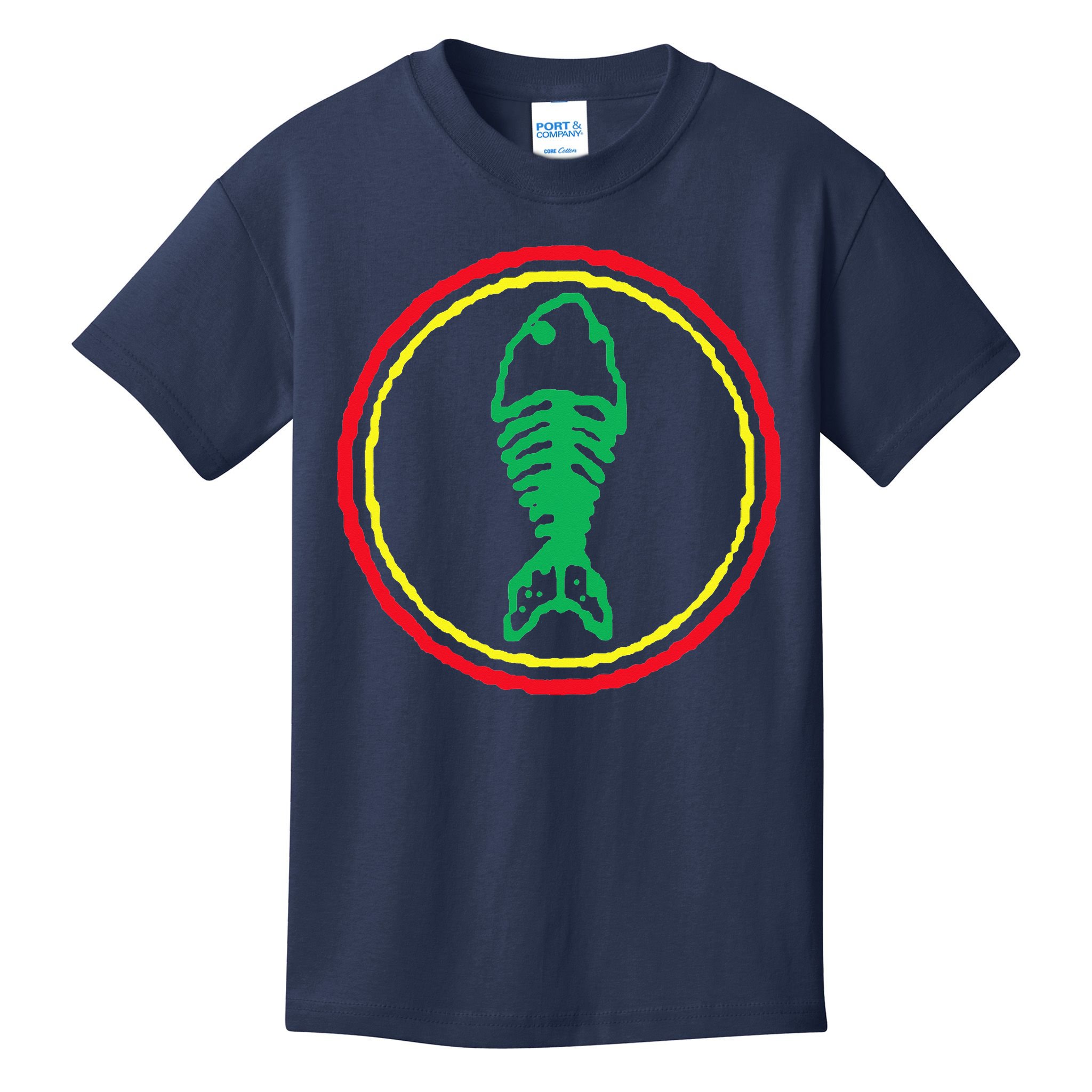 Fishbone Retro Fishing Lover Kids T-Shirt