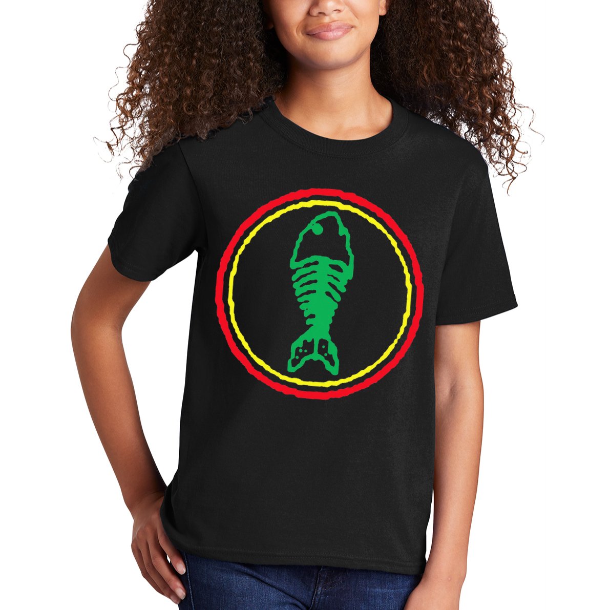 Fishbone Retro Fishing Lover Kids T-Shirt