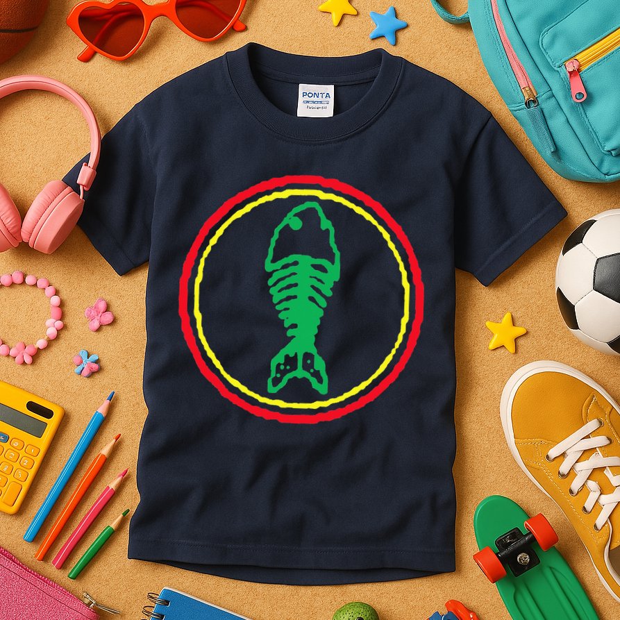 Fishbone Retro Fishing Lover Kids T-Shirt
