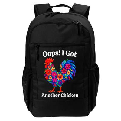 Floral Rooster Farm Animal Funny Oops I Got Another Chicken Backpack
