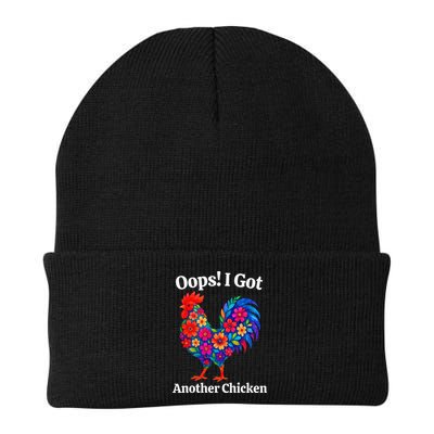Floral Rooster Farm Animal Funny Oops I Got Another Chicken Beanie