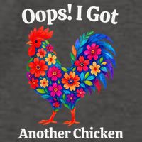Floral Rooster Farm Animal Funny Oops I Got Another Chicken Vector Backpack