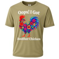 Floral Rooster Farm Animal Funny Oops I Got Another Chicken Cooling Performance Crew T-Shirt