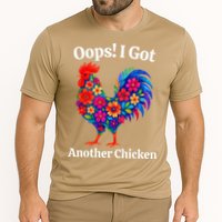 Floral Rooster Farm Animal Funny Oops I Got Another Chicken Cooling Performance Crew T-Shirt