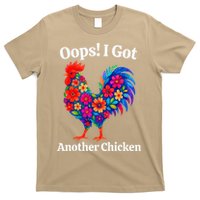 Floral Rooster Farm Animal Funny Oops I Got Another Chicken T-Shirt